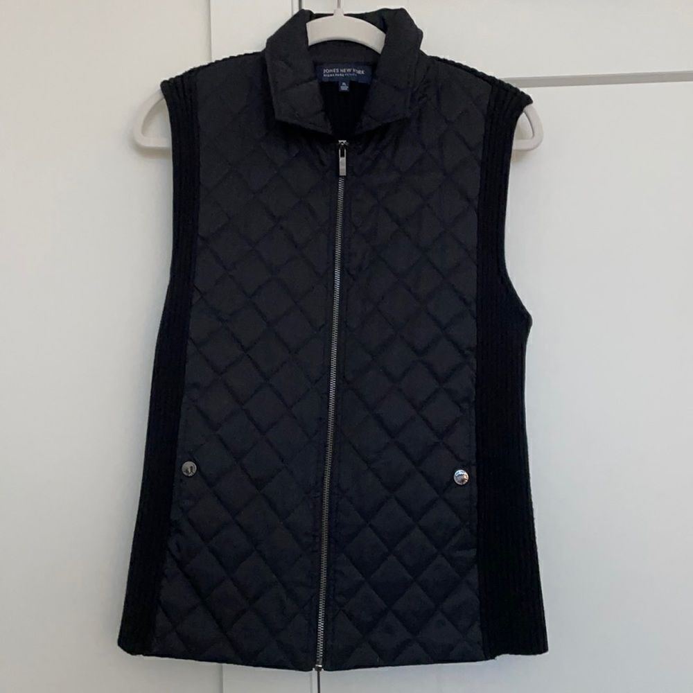 Jones New York Signature Petite Black Vest